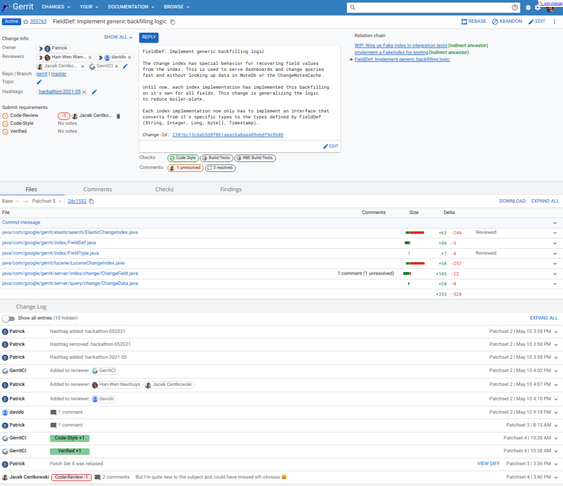 user review ui change screen